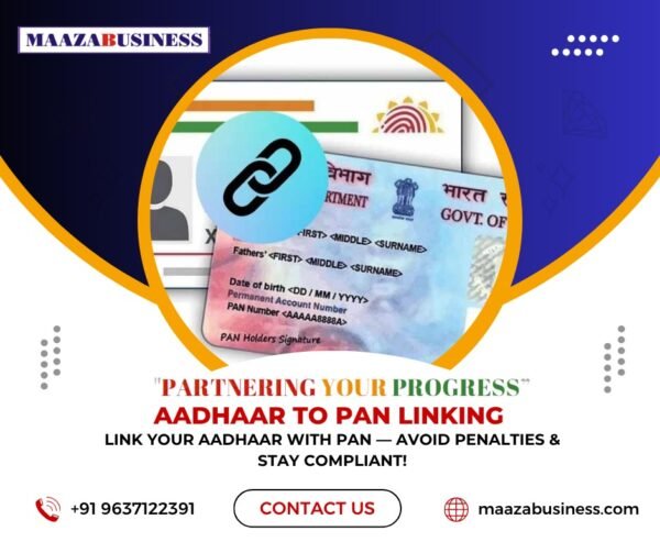 Aadhar to Pan Linking (with Late fees1000)( Government Charges extra if applicable)