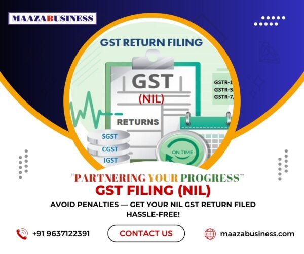 GST FILLING (NIL) ( Government changes extra if applicable)