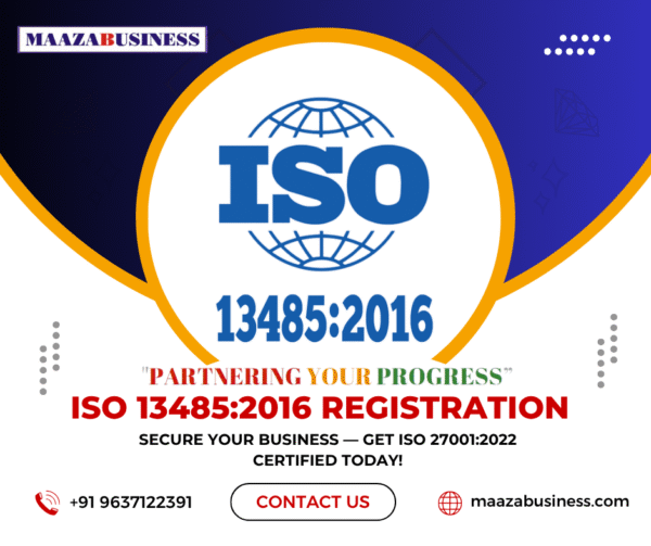 ISO 13485:2016(Government Charges extra if applicable)