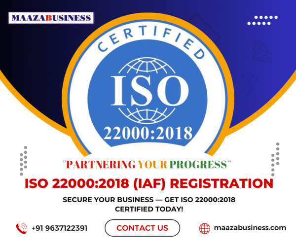 ISO 22000:2018(IAF)(Government Charges extra if applicable)