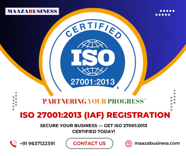 ISO 27001:2013(IAF)(Government Charges extra if applicable)