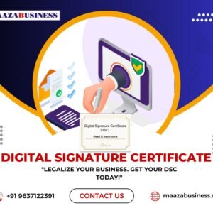 Digital Signature Certificate  (Government Charges extra if applicable)