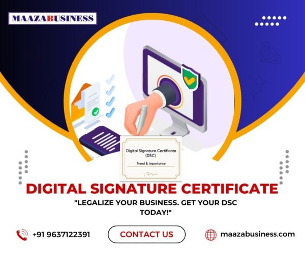 Digital Signature Certificate  (Government Charges extra if applicable)