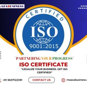 ISO 9001:2015(IAF)( Government Charges extra if applicable)