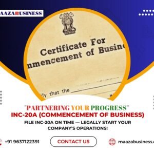 INC-20A ( Government Charges extra if applicable)