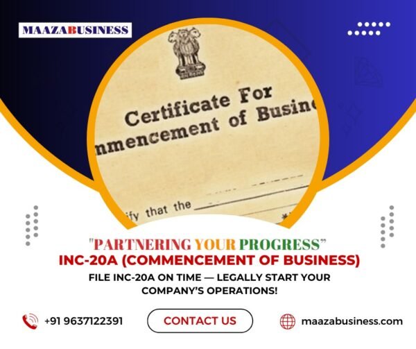 INC-20A ( Government Charges extra if applicable)