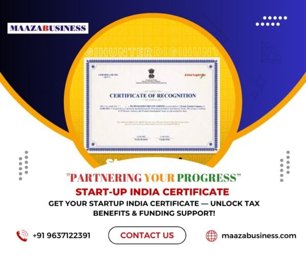 Start-up India Certificate (Government Charges extra if applicable)