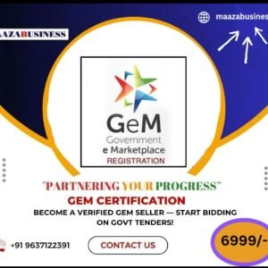 GEM Certification ( Government Charges extra if applicable)