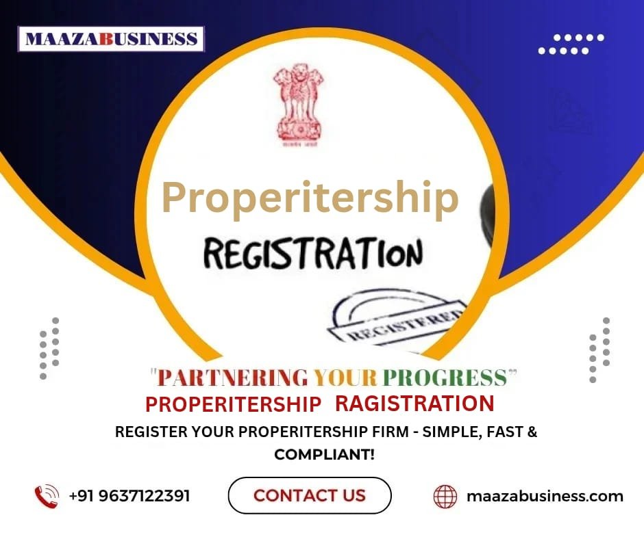 Proprietorship Registration Package ( Government Charges extra if applicable)