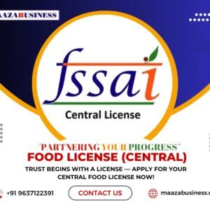 Food licence Central ( Government Charges extra if applicable)